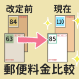 郵便料金改定 【比較表】改定前と現在の料金 （2024年10月改定分）