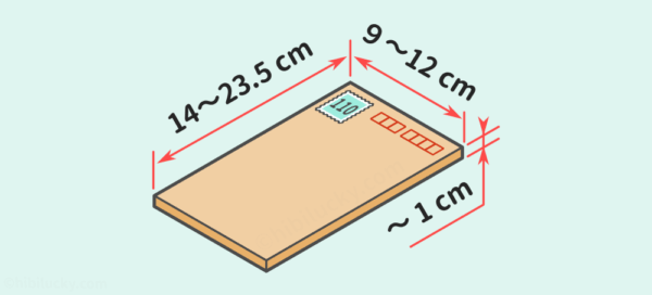 定形郵便のサイズ