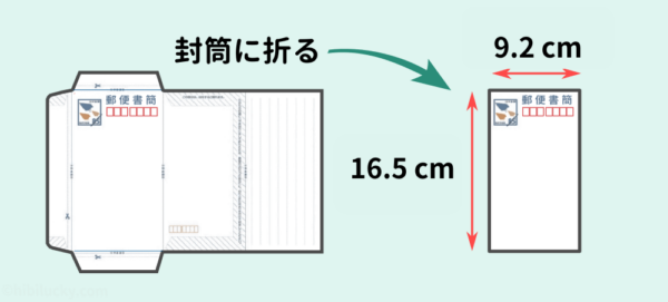 郵便書簡（ミニレター）のサイズ