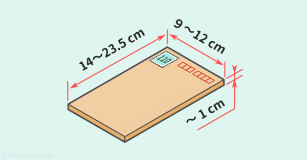 定形郵便（手紙）のサイズ