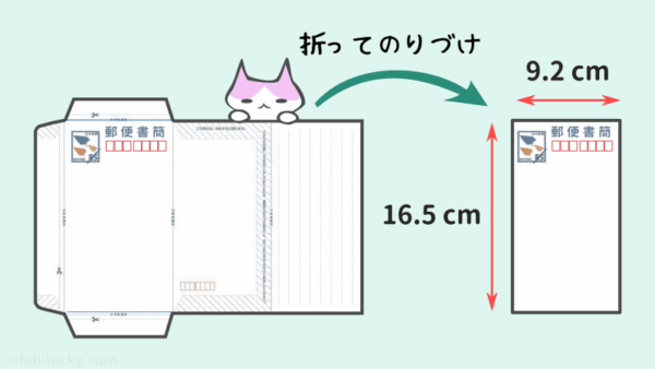 郵便書簡（ミニレター）のサイズ